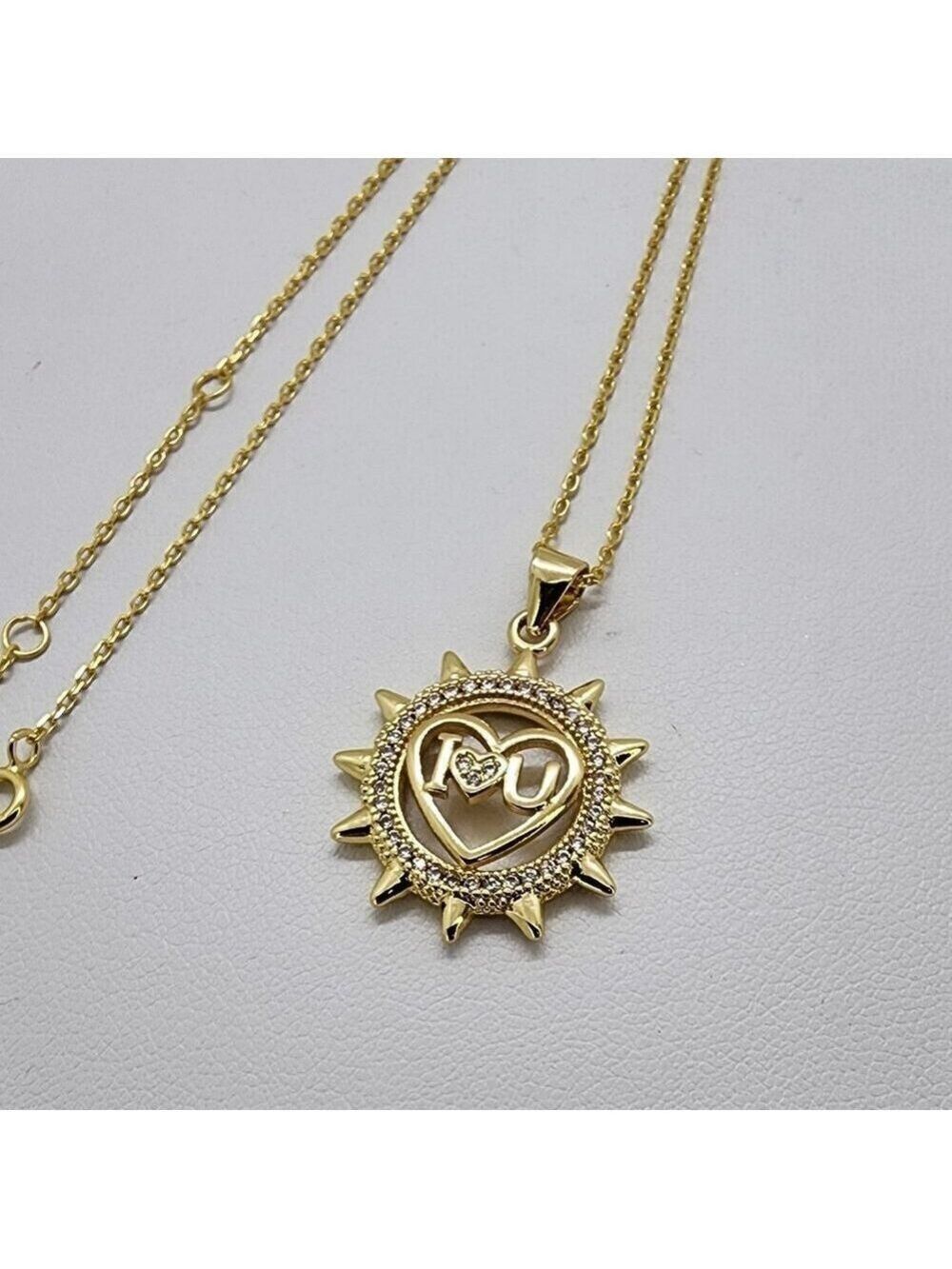 Brand New Sun i love you heart necklace
